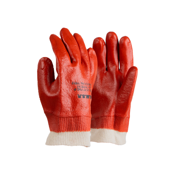 SABS PVC Chemical And Acid Knit Wrist Gloves