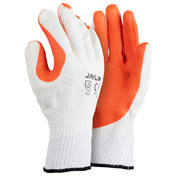 Crayfish Orange Rubber Coated Gloves