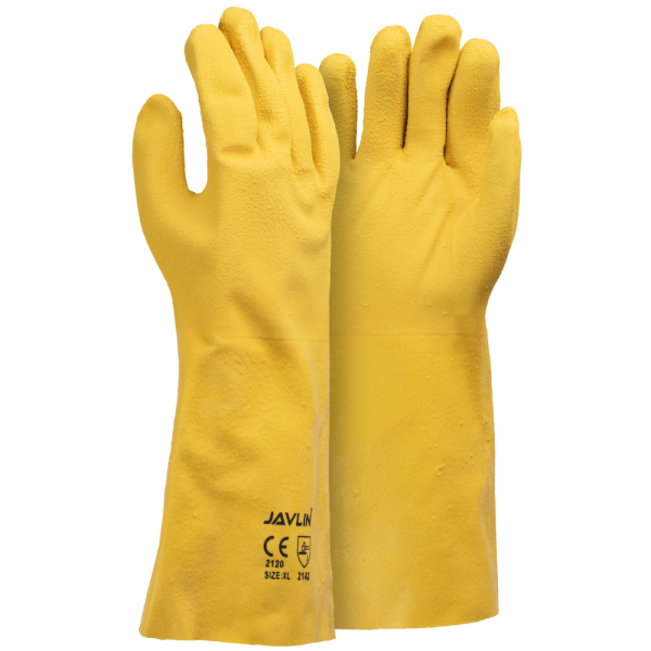 Triple Dipped Heavy Weight Latex Gauntlet Gloves - 40cm