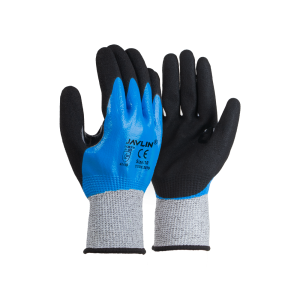 Cut 5/D Liner -fully coated nitrile glove with reinforced thumb crotch