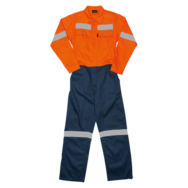 J54 Reflective Two Tone Boiler Suit