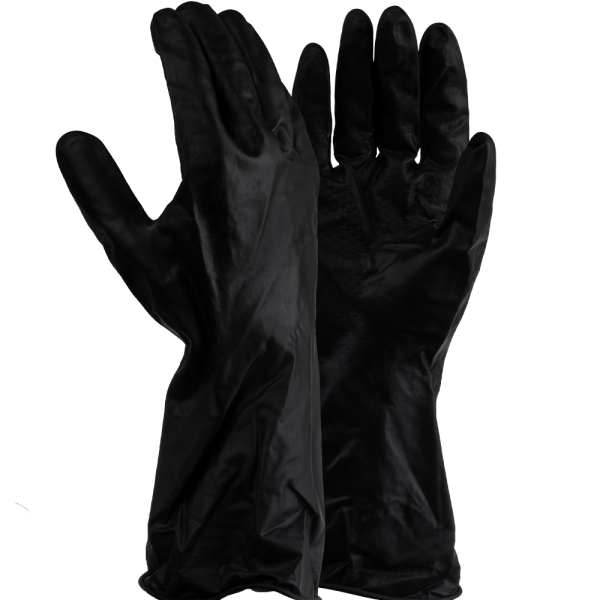 Black Latex Builders Gloves