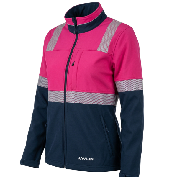 Womens Hi Vis Two Tone Utility Softshell Jacket