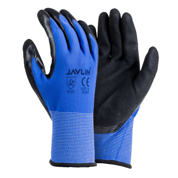 Double Coated Sandy Finish Nitrile Flexi Gloves